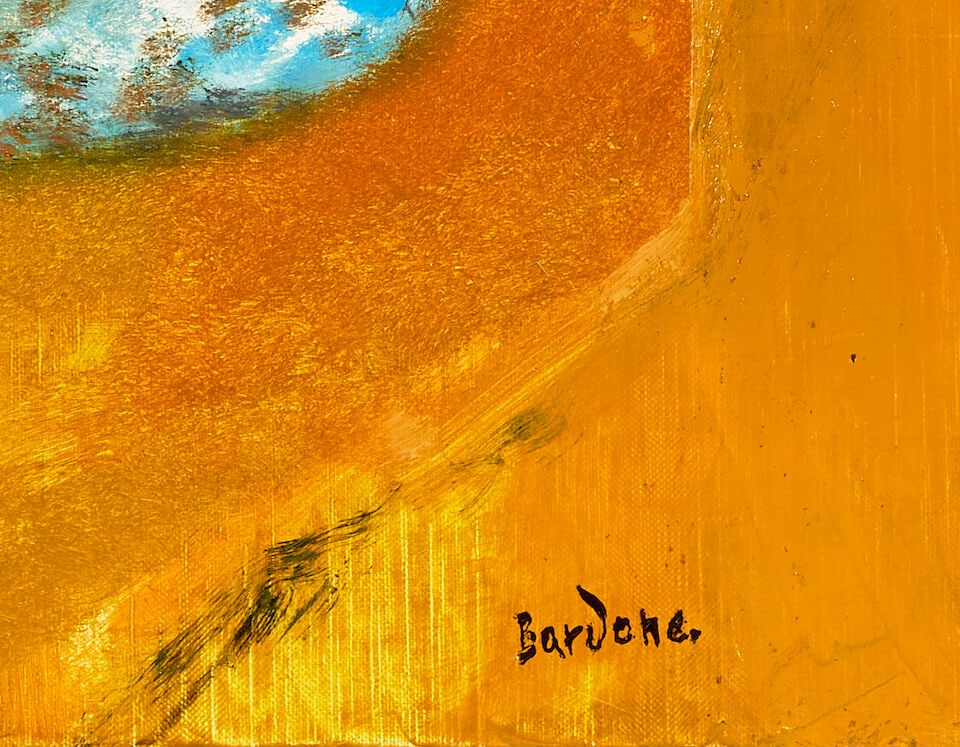 GUY BARDONE (1927-2015) Abricots au Fond Rose - 2