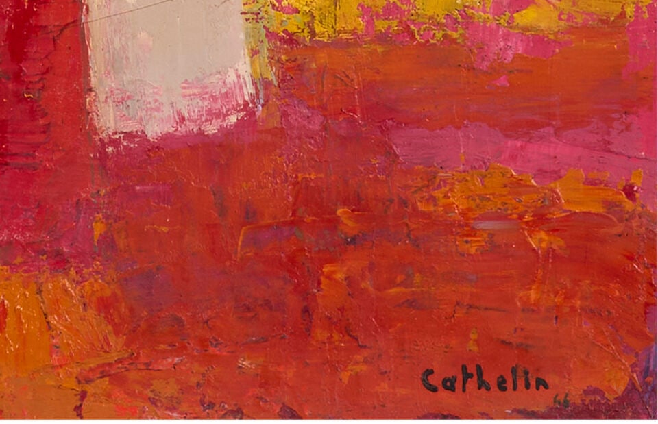 BERNARD CATHELIN (1919-2004) Marché à Manzanilla - 2
