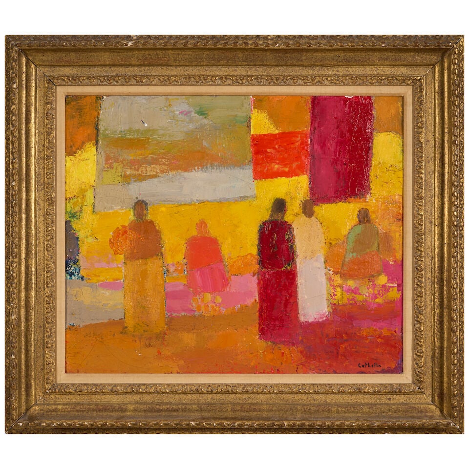 BERNARD CATHELIN (1919-2004) Marché à Manzanilla - 3