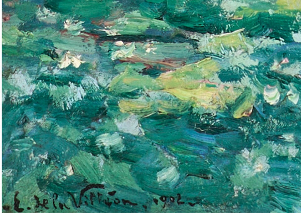 EMMANUEL DE LA VILLÉON (1858-1944) Le Dejeuner sous les Arbres 36 1/2 x 23 3/4 in (92.7 x 6... - 3