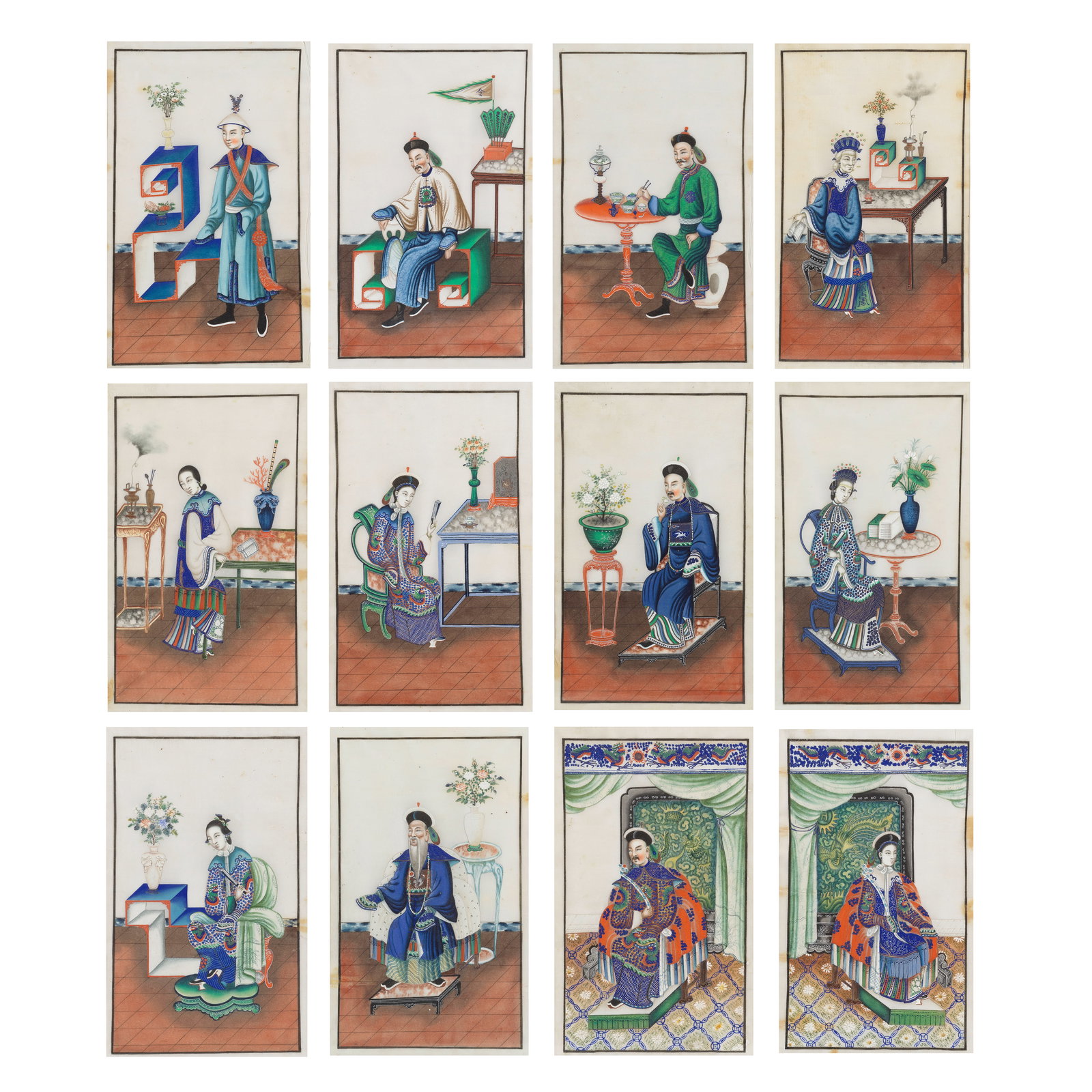CHINESE SCHOOL (19TH CENTURY) Interior Scenes (12) (1 of 1)