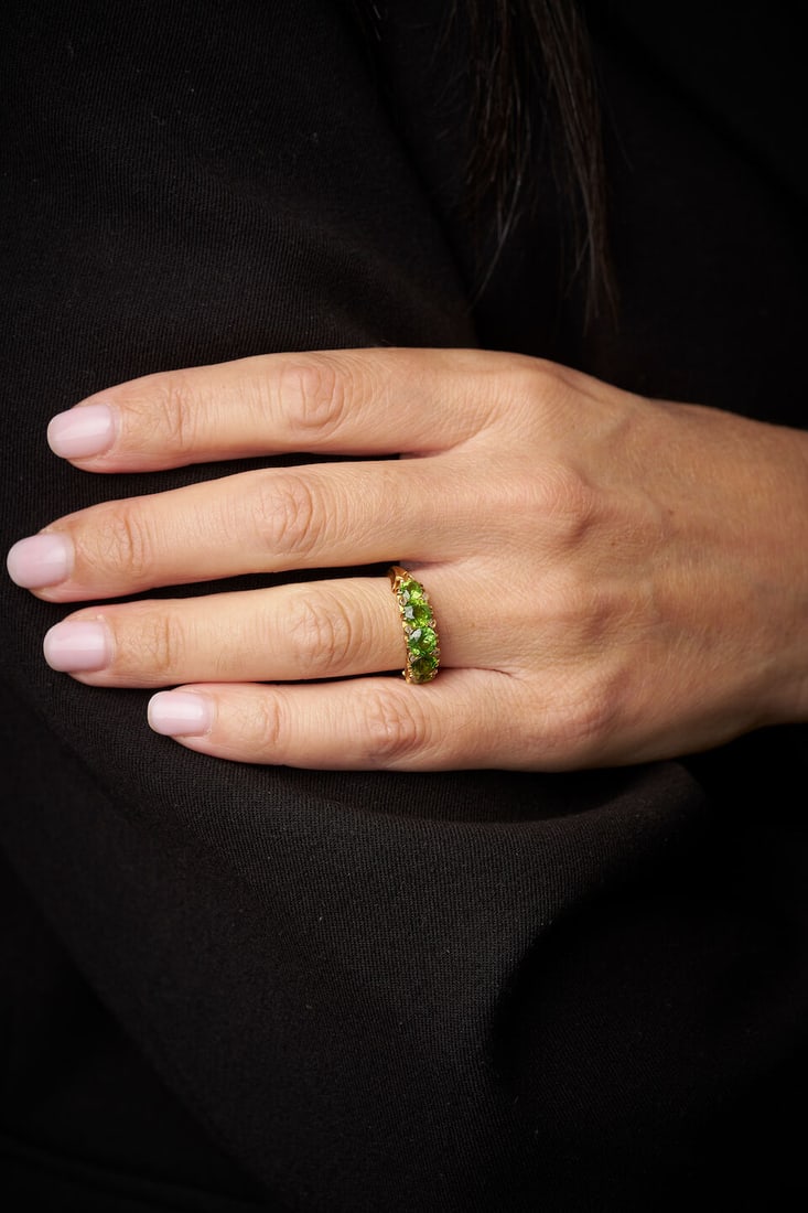 DEMANTOID GARNET RING - 2