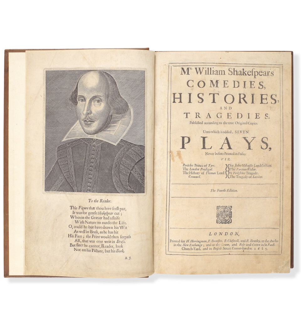 SHAKESPEARE (WILLIAM) Comedies, Histories, and Tragedies. Published according to the true Origin... - 2