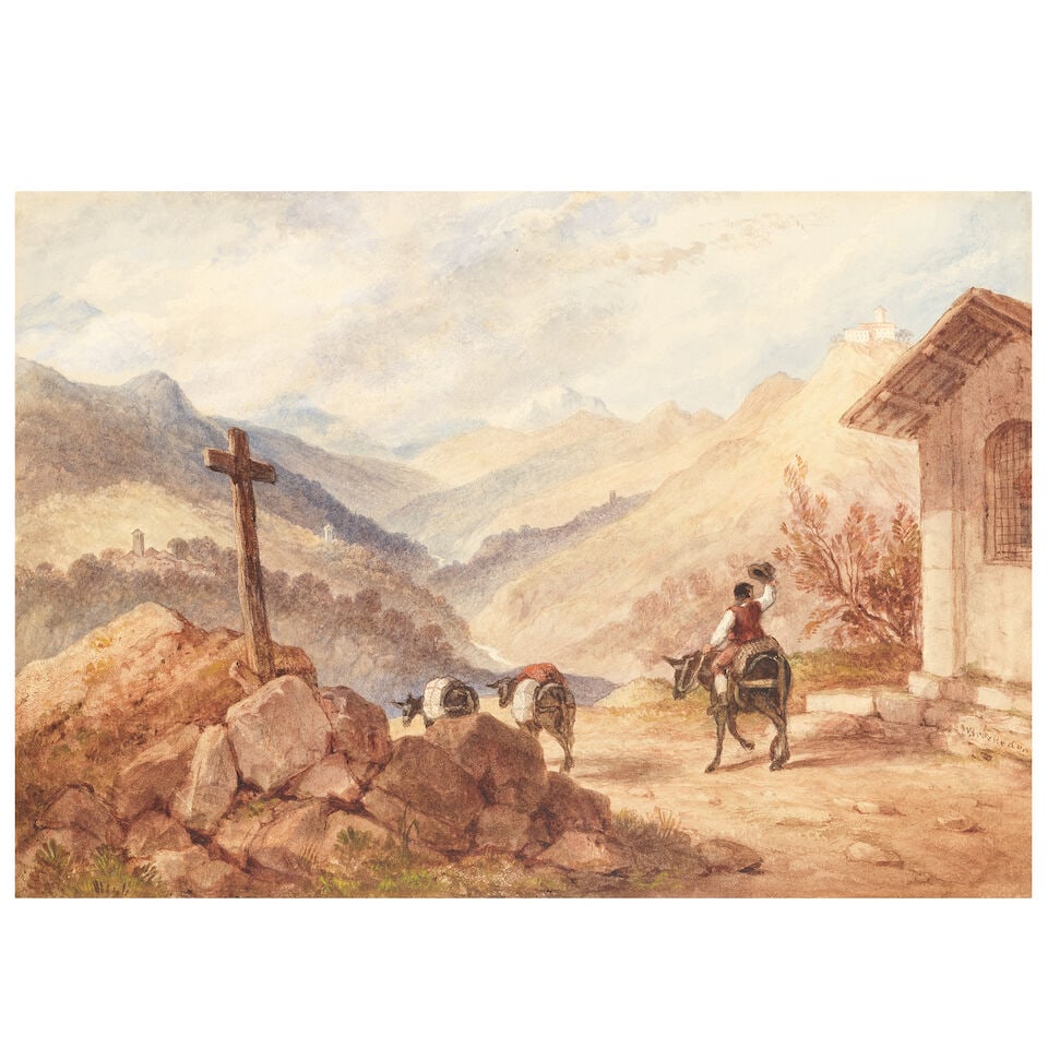 BROCKEDON (WILLIAM) A small archive of books, original watercolour and pencil views of the Alps ... - 6