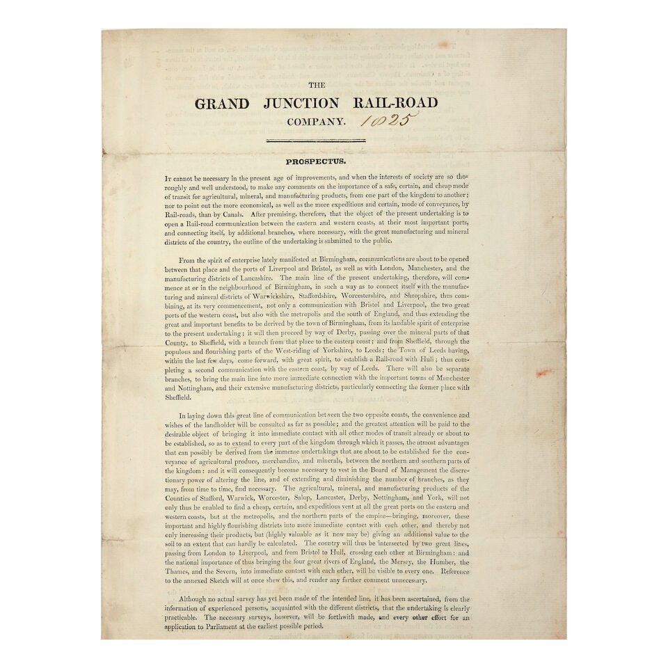 RAILWAYS Prospectus of the Grand Junction Rail-Road Company 1825, Sheffield, Printed by James Mo... - 3