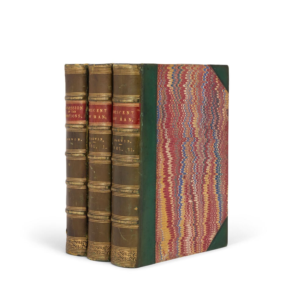 DARWIN (CHARLES) The Descent of Man, 2 vol., mixed issue, 1871; Expression of the Emotions, 187... (1 of 2)