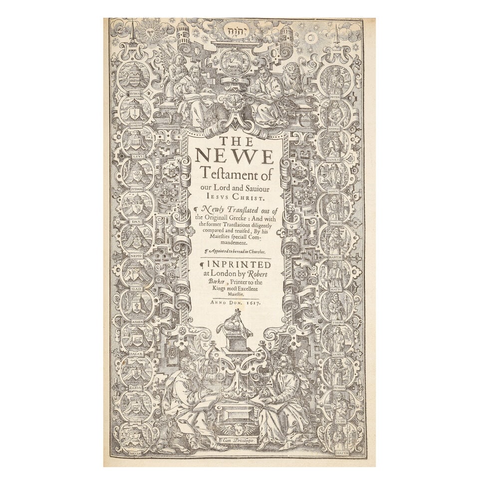 BIBLE, IN ENGLISH, AUTHORISED VERSION The Holy Bible, Containing the Old Testament, and the New,... (1 of 2)