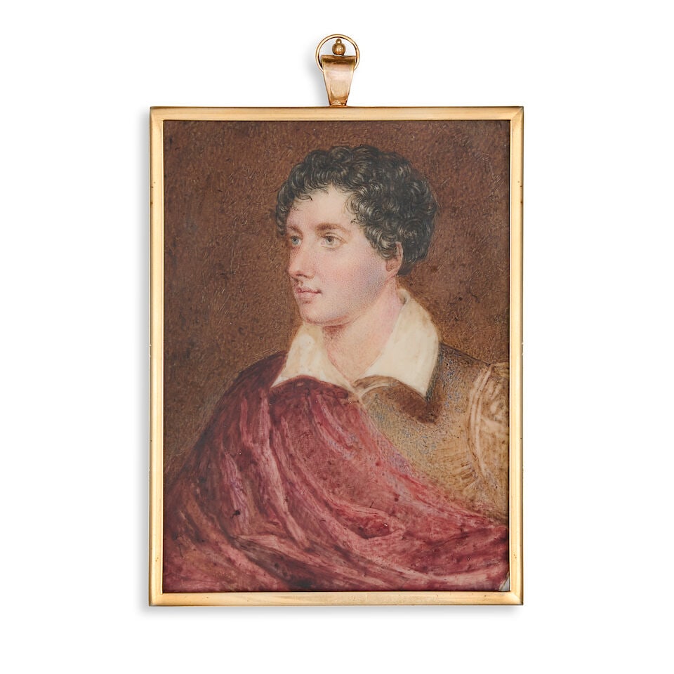 BYRON (GEORGE GORDON, LORD) CIRCLE OF JAMES HOLMES (1777-1860) Portrait miniature of Byron in hi... - 3