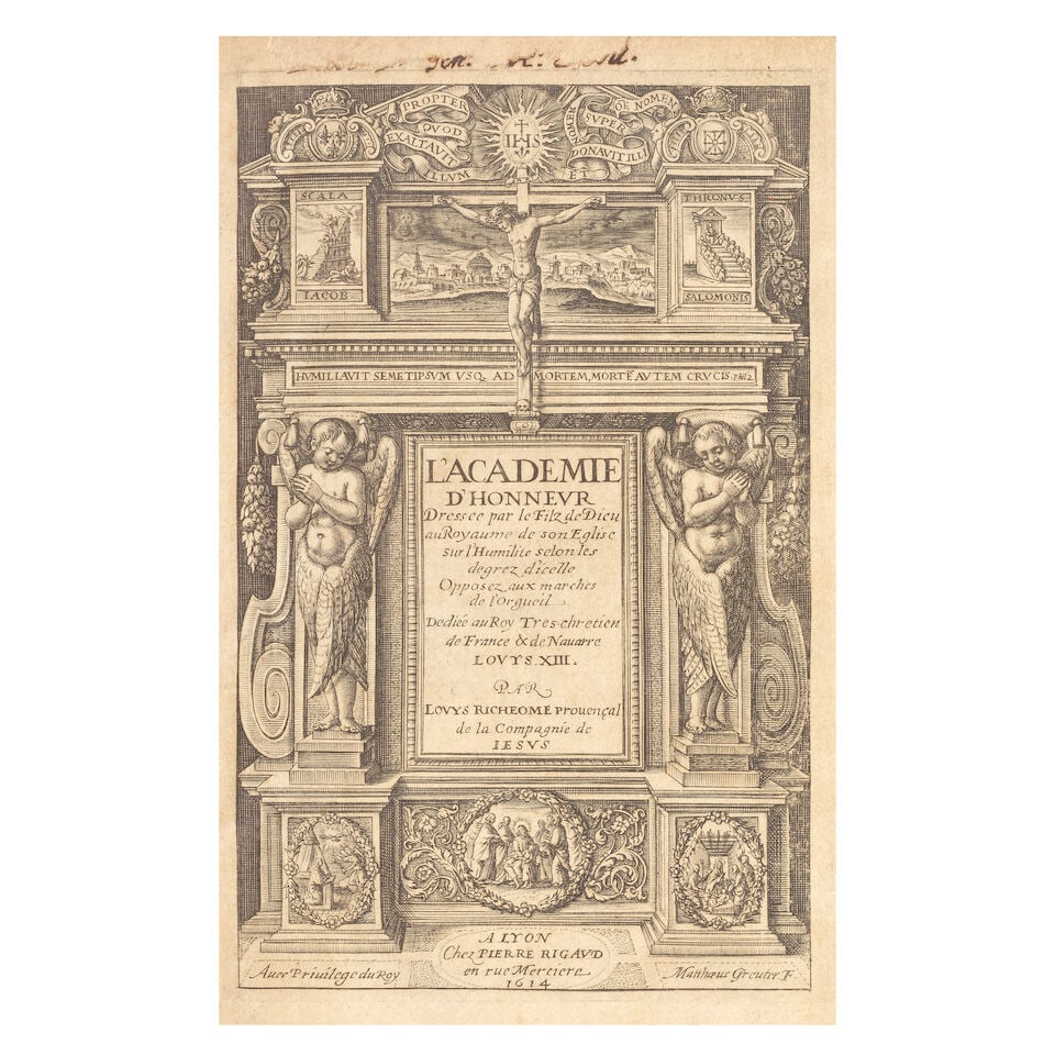 BINDING RICHEOME (LOUYS) L'Academie d'honneur. Dressée pour le Filz de Dieu, Lyon, Pierre R... - 2