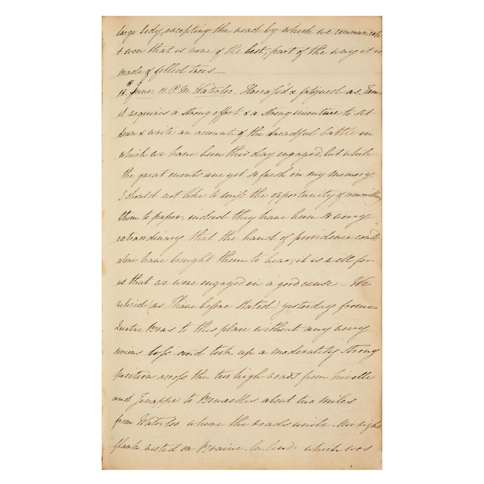 PENINSULAR WAR AND WATERLOO Manuscript journal kept by Captain Digby Mackworth, 7th Regiment of ... - 3
