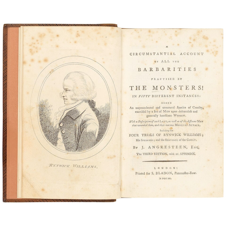 WILLIAMS (RHYNWICK) - 'THE LONDON MONSTER'. Three rare pamphlets about Williams, attacks on wome... (1 of 3)