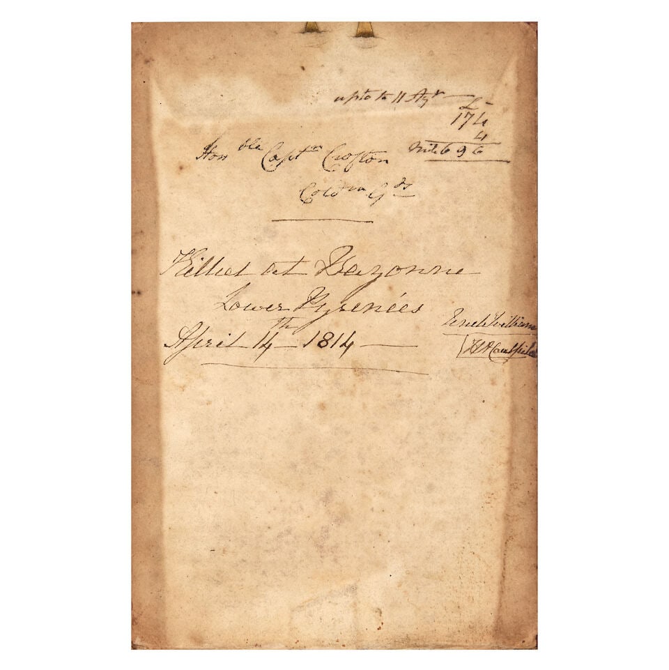 PENINSULAR WAR AND WALCHEREN Autograph diary kept by Captain the Hon William Crofton (1787-1814)... - 2