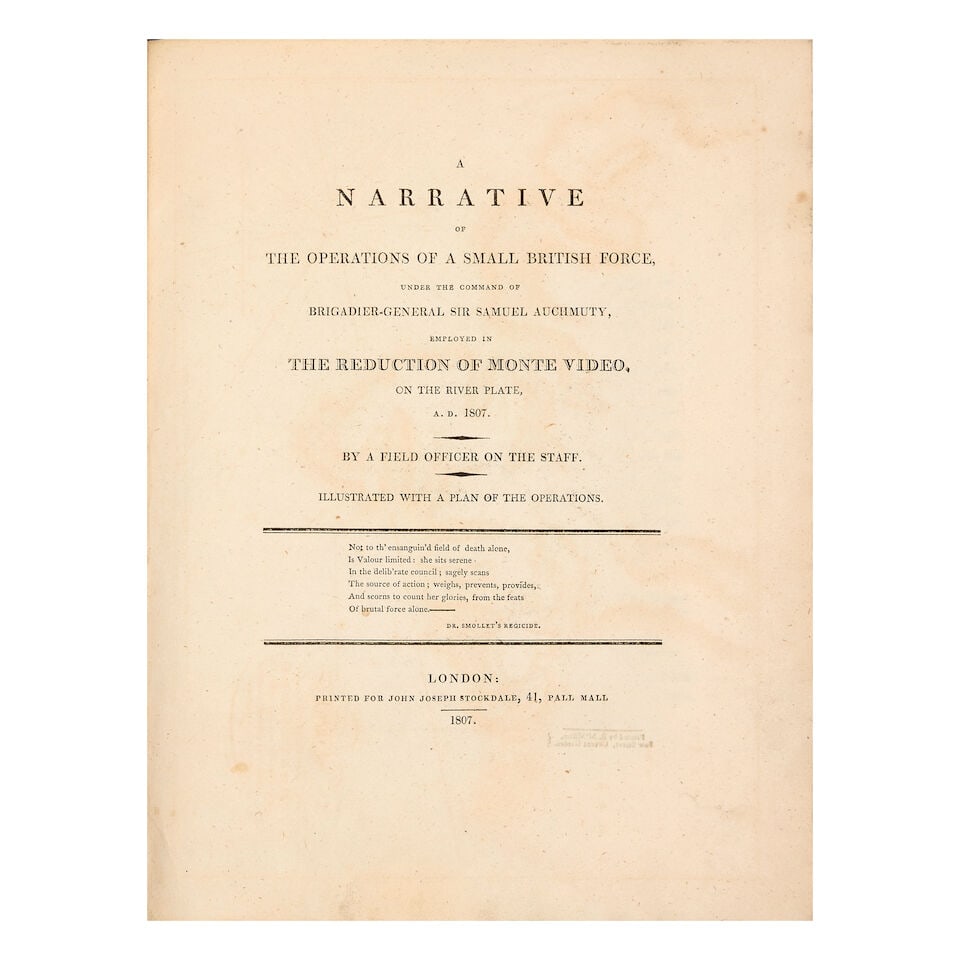 TUCKER (JOSEPH) A Narrative of the Operations of a Small British Force, Under the Command of Bri... - 3