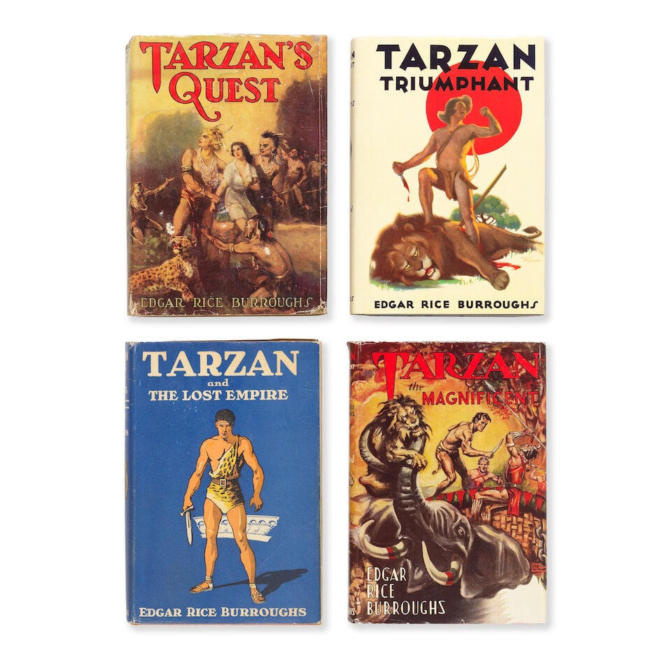 BURROUGHS (EDGAR RICE) Tarzan the Magnificent, SIGNED BY THE AUTHOR, 1939; and three others, FIR... (1 of 3)