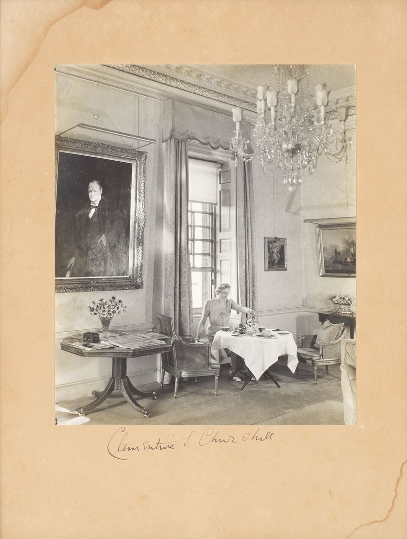 CHURCHILL (WINSTON) Portrait photograph of Winston Churchill, by Edward Steichen, SIGNED BY THE ... - 2