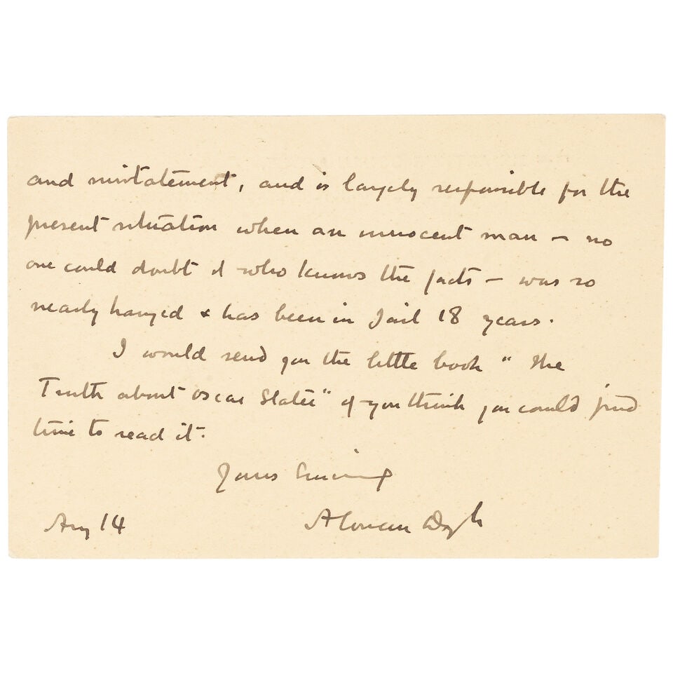 DOYLE (ARTHUR CONAN) Autograph letter signed ('A. Conan Doyle') to an unknown recipient ('Dear ... - 2