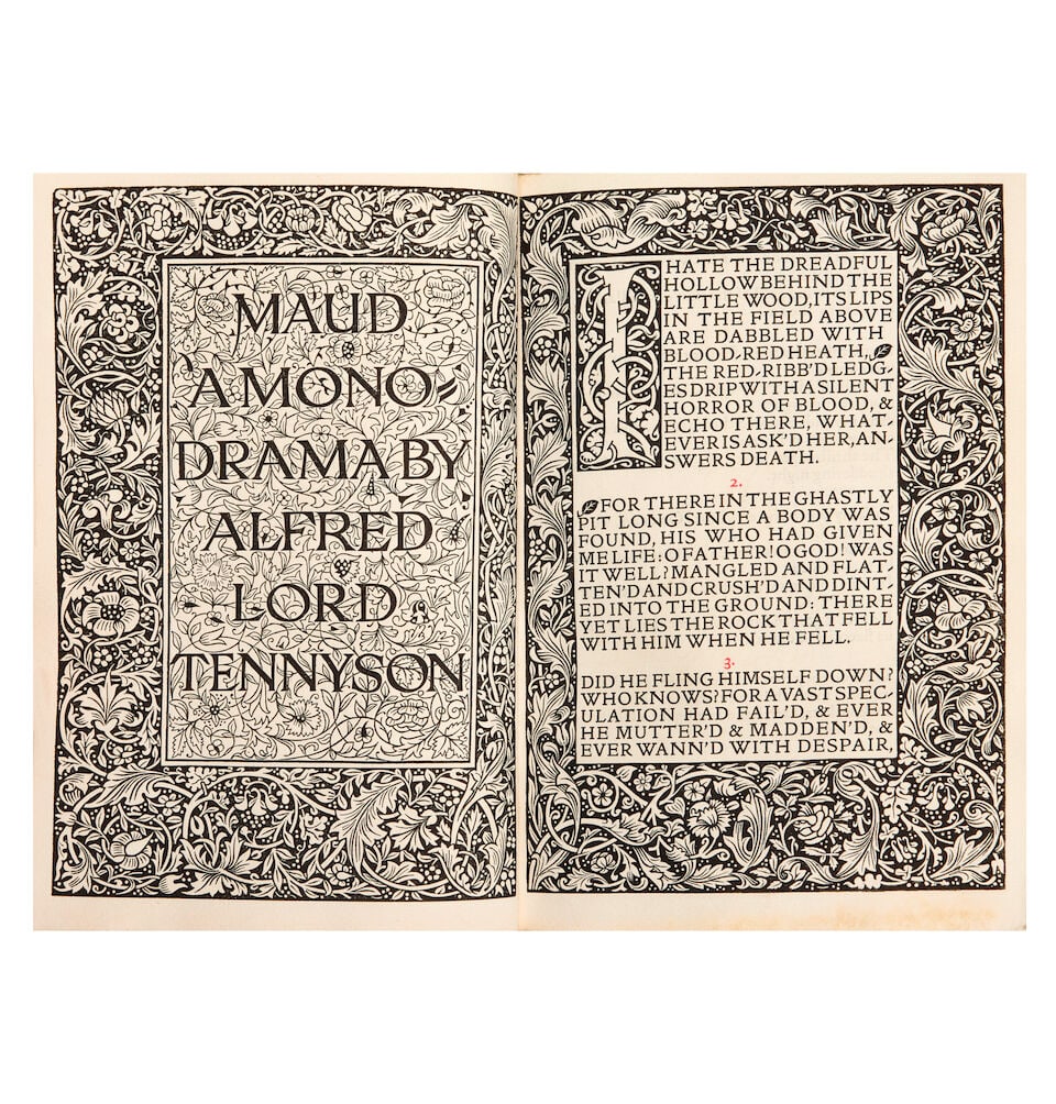 KELMSCOTT PRESS TENNYSON (ALFRED) Maud. A Monodrama, [LIMITED TO 500 COPIES], Kelmscott Press, [... (1 of 2)