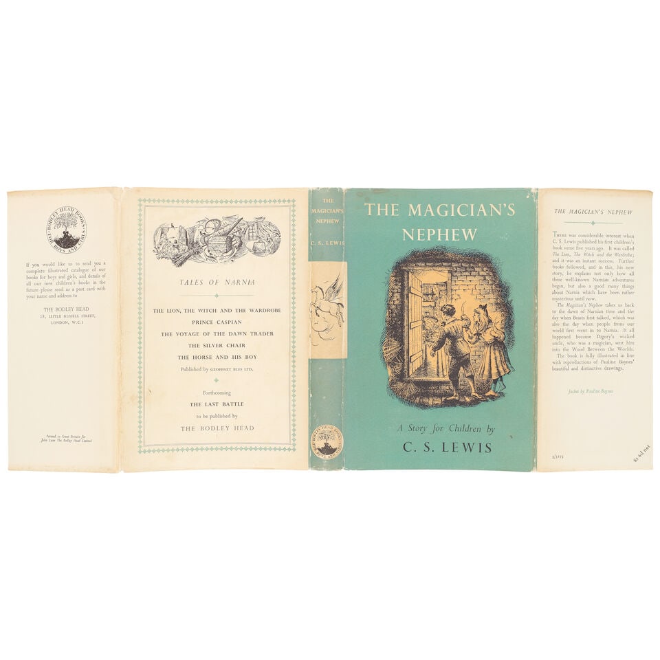 LEWIS (C.S.) The Horse and the Boy, 1954; The Magician's Nephew, 1955, FIRST EDITIONS IN DJS (2) - 3