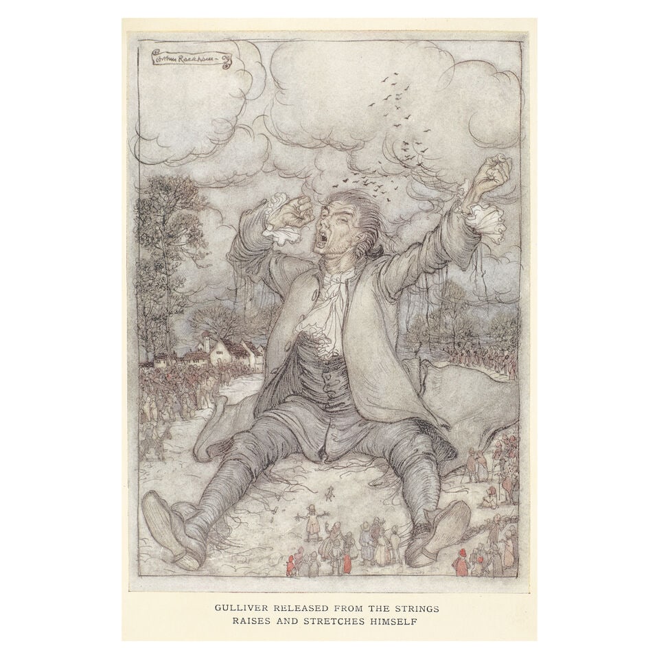 RACKHAM (ARTHUR) SWIFT (JONATHAN) Gulliver's Travels, NUMBER LARGE PAPER COPIES, SIGNED BY THE I... (1 of 2)