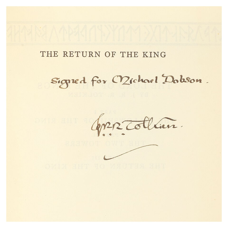 TOLKIEN (J.R.R.) [The Lord of the Rings:] The Fellowship of the Ring; The Two Towers; The Return... - 5