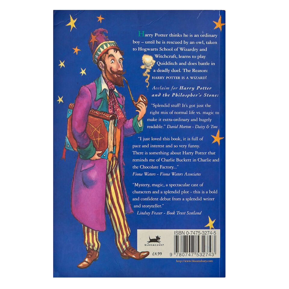 ROWLING (J.K.) Harry Potter and the Philosopher's Stone, FIRST PAPERBACK EDITION, FIRST PRINTING... - 2