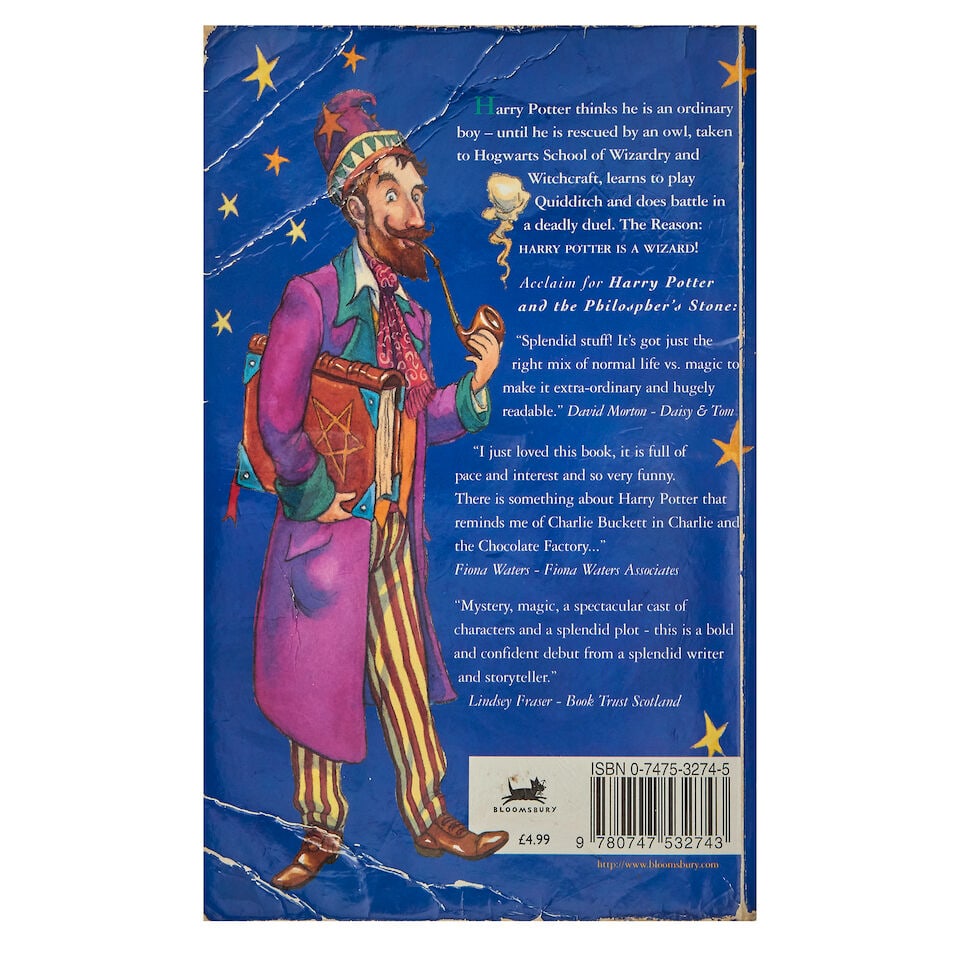 ROWLING (J.K.) Harry Potter and the Philosopher's Stone, FIRST PAPERBACK EDITION, FIRST PRINTING... - 2