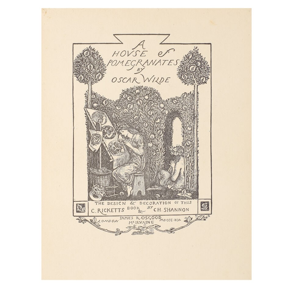 WILDE (OSCAR) A House of Pomegranates, FIRST EDITION, [LIMITED TO 1000 COPIES], Osgood and McIlv... - 2