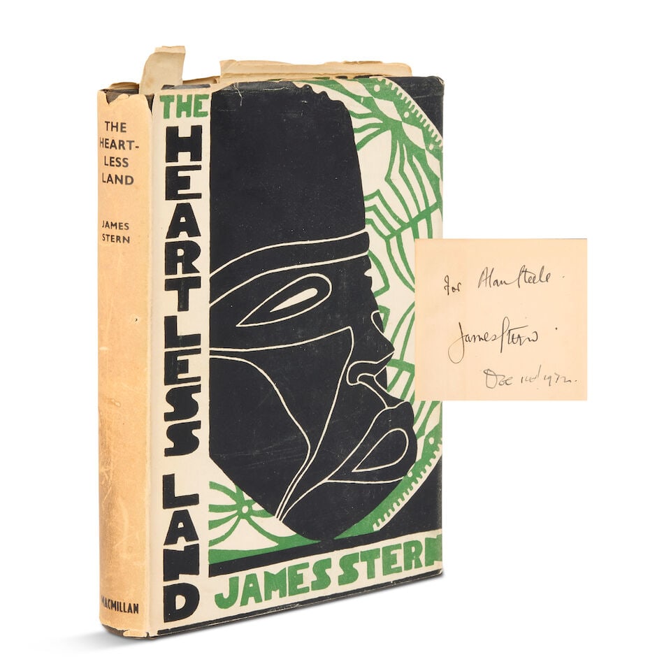 STERN (JAMES) The Heart Less Land, PRESENTATION COPY OF THE AUTHOR'S FIRST BOOK OF SHORT STORIES...: STERN (JAMES) The Heart Less Land, PRESENTATION COPY OF THE AUTHOR'S FIRST BOOK OF SHORT STORIES, inscribed 'For Alan Steele. James Stern. Dec 1st 1932' on the front free endpaper, dust-jacket (spine 