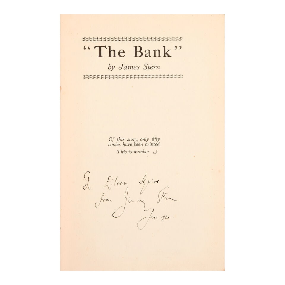 STERN (JAMES) The Heart Less Land, PRESENTATION COPY OF THE AUTHOR'S FIRST BOOK OF SHORT STORIES... - 2