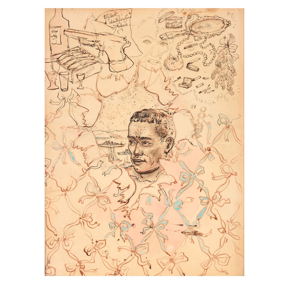 TENNANT (STEPHEN) Four original pen, ink and watercolours, of Marseilles sailors, and men, 1930... - 3