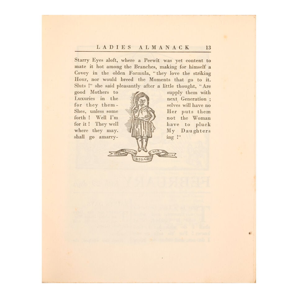 BARNES (DJUNA) Ladies Almanack, 1928; and 4 other books by Barnes, 2 presentation copies; and si... - 2