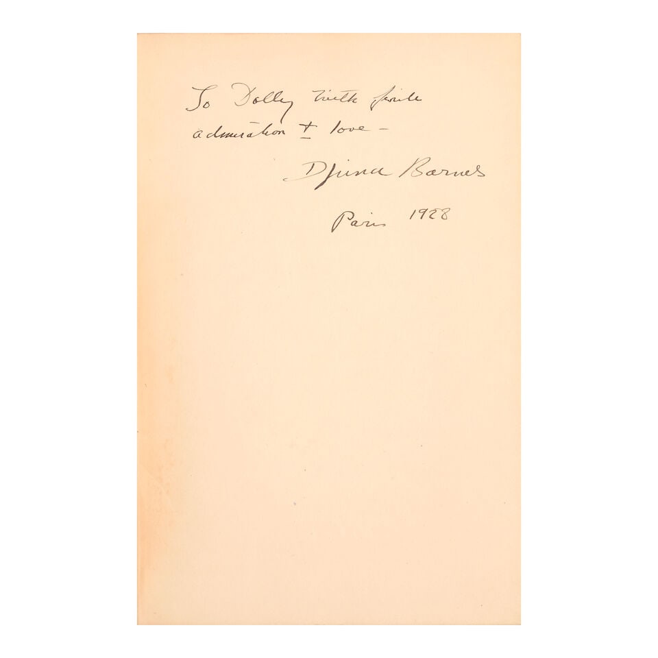 BARNES (DJUNA) Ladies Almanack, 1928; and 4 other books by Barnes, 2 presentation copies; and si... - 3