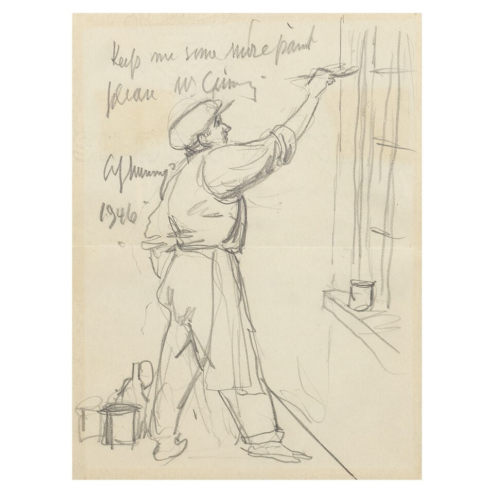 Sir Alfred James Munnings, PRA, RWS (British, 1878-1959) Keep me some more paint please (1 of 3)