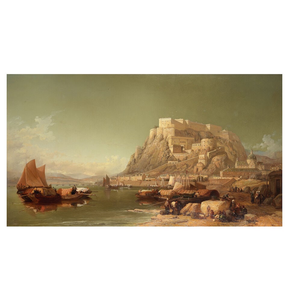 James Webb (English, 1825-1895) Ehrenbreitstein on Rhine, Germany (1 of 3)