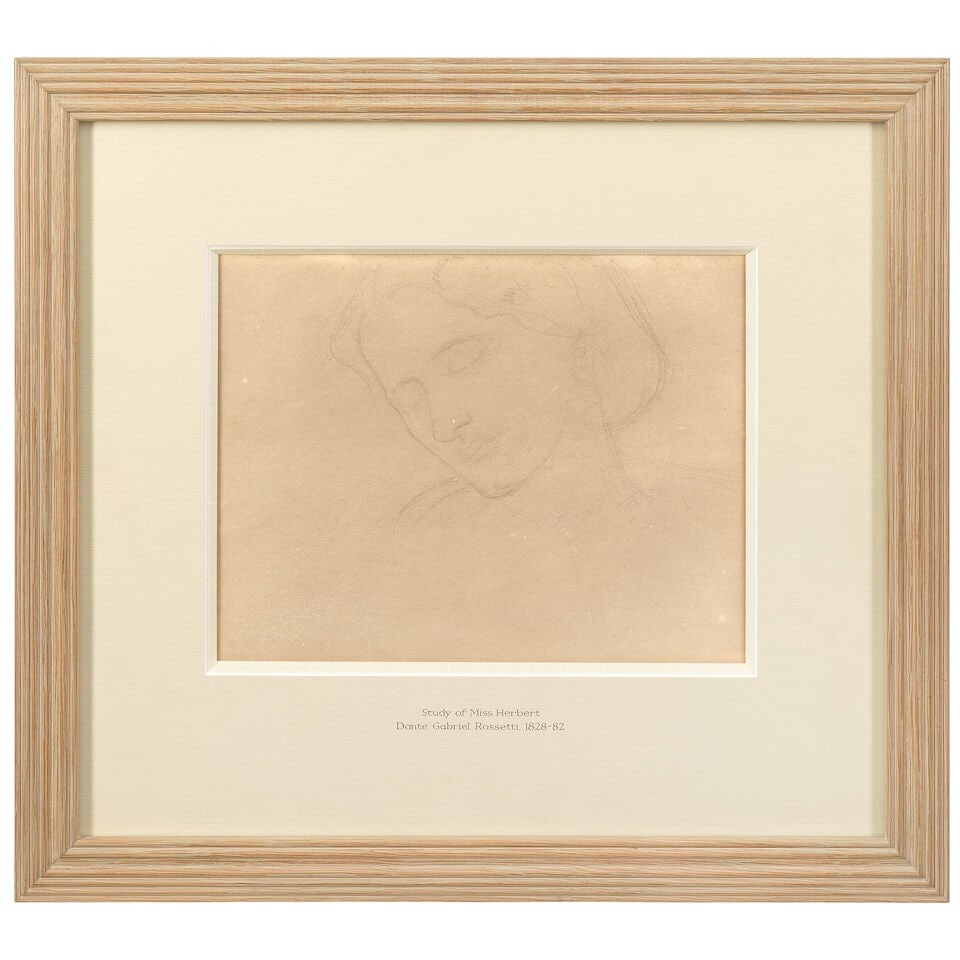 Dante Gabriel Rossetti (British, 1828-1882) Female head study - 2