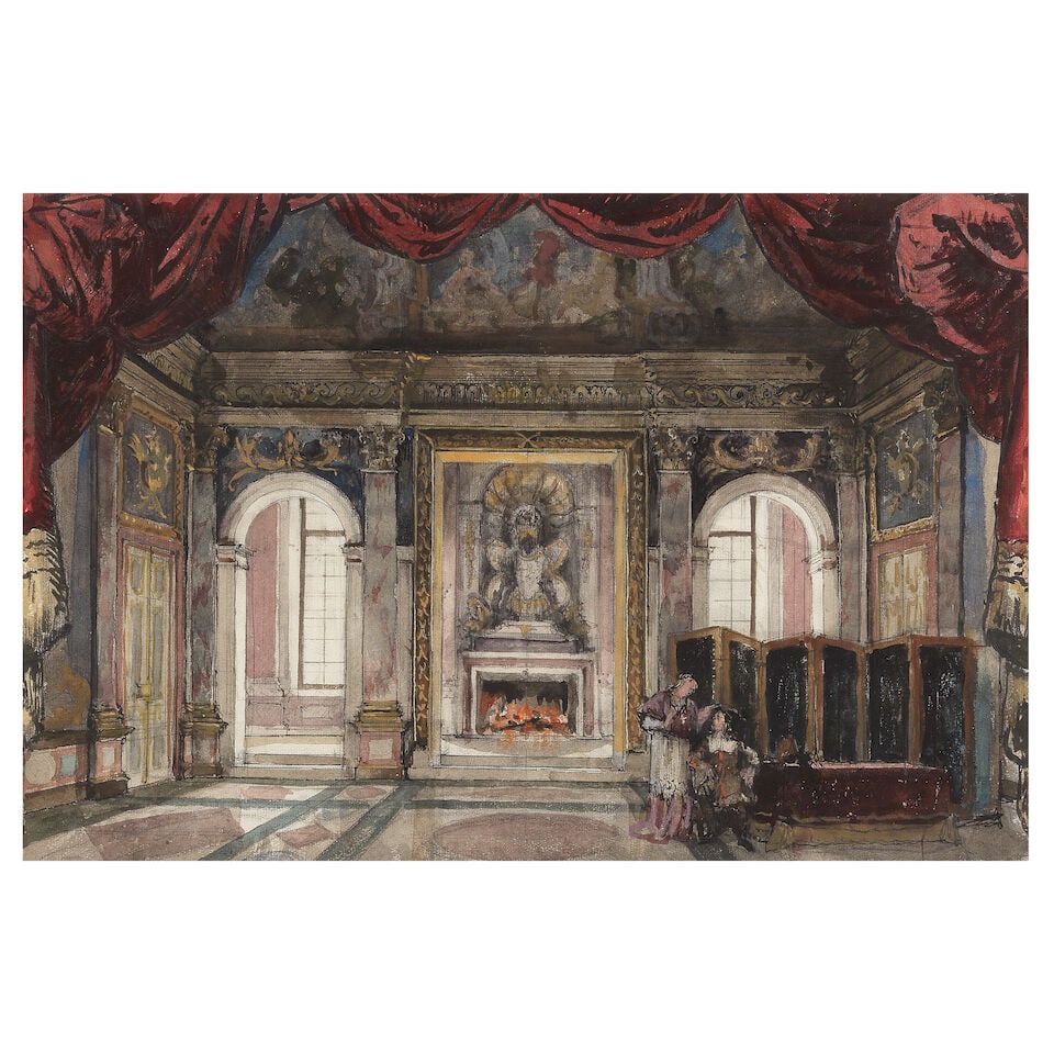 Alexandre Benois (Russian/French, 1870-1960) Set design for Le Lever de Soleil (1 of 3)
