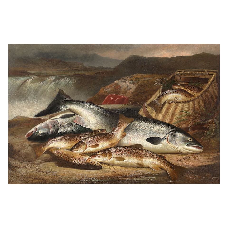 Henry Leonidas Rolfe (British, 1823-1881) A good catch (1 of 3)