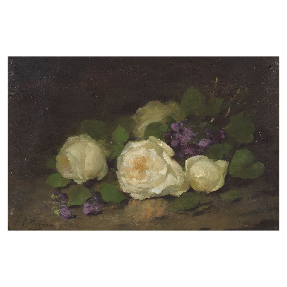 Louise Ellen Perman (British, 1854-1921) White Roses (1 of 3)