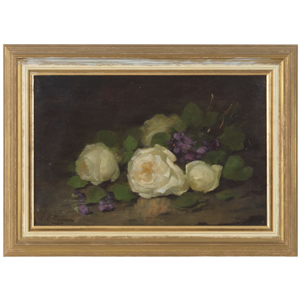 Louise Ellen Perman (British, 1854-1921) White Roses - 2