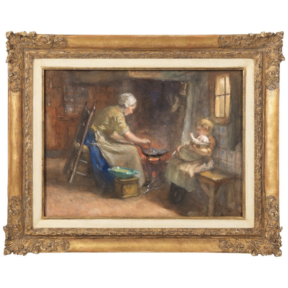 Bernardus Johannes Blommers (Dutch, 1845-1914) Preparing the evening meal - 2