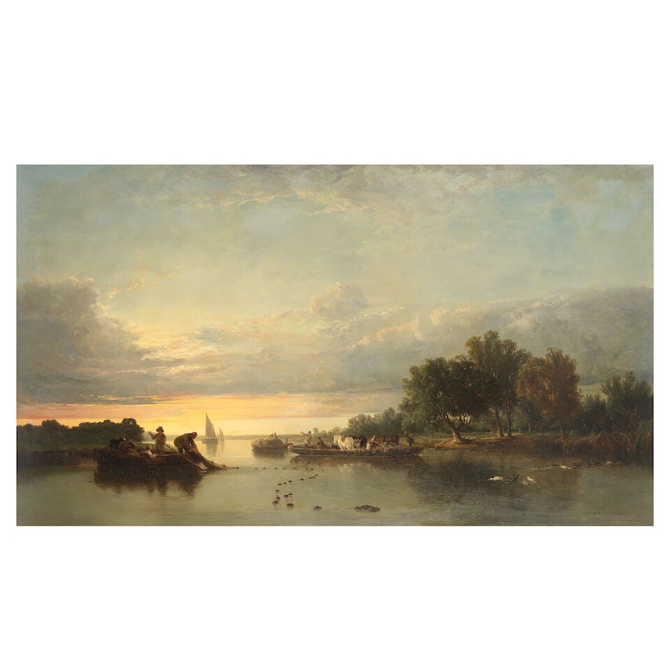 Edward Charles Williams (British, 1807-1881) On the Thames (1 of 3)
