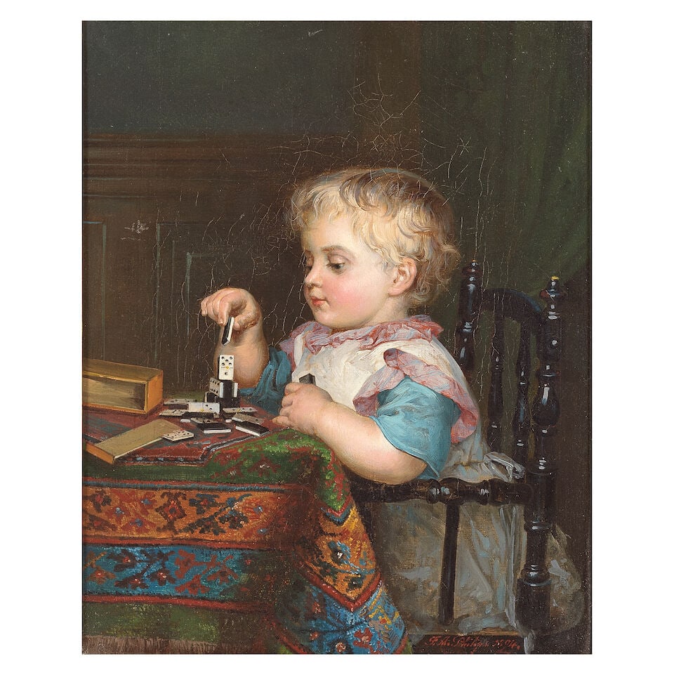 Frank Albert Philips (American, 1835-1903) The nursery companions; The young player - 3