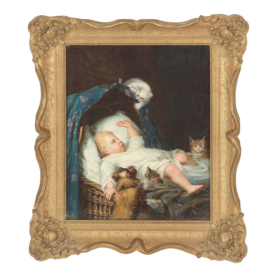 Frank Albert Philips (American, 1835-1903) The nursery companions; The young player - 4