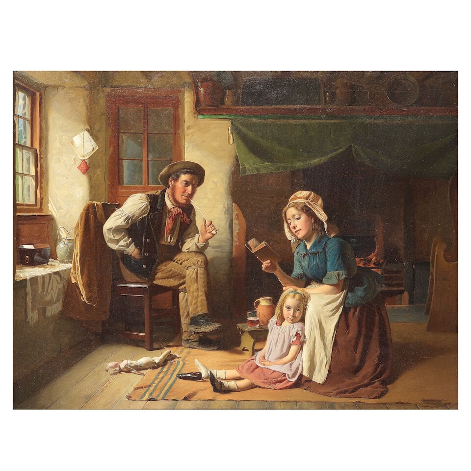 William Henry Midwood (British, 1833-1888) Storytime (1 of 3)
