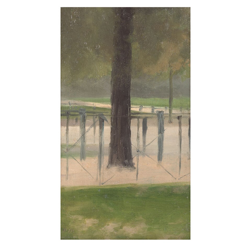 Paul Fordyce Maitland (British, 1863-1909) Rotten row: Paul Fordyce Maitland (British, 1863-1909) Rotten row oil on board 23 x 13cm (9 1/16 x 5 1/8in). Footnotes: Provenance With Roland, Browse & Delbanco, Old and Modern Paintings, London. With The Fine A