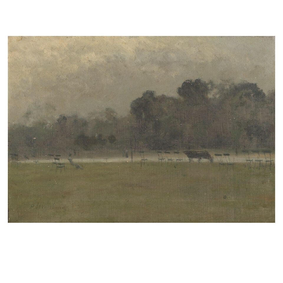 Paul Fordyce Maitland (British, 1863-1909) Edge of the pond, Kensington Gardens (1 of 3)