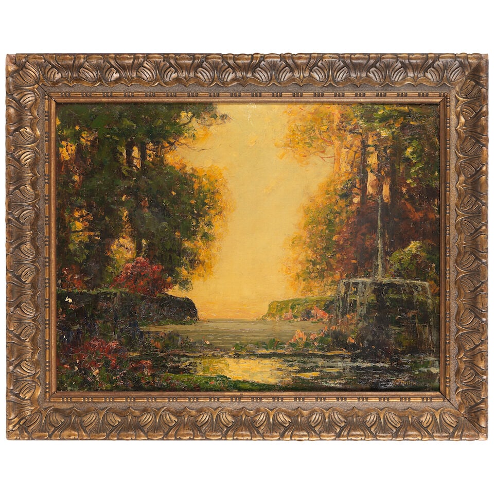 Thomas Edwin Mostyn, ROI, RWA, RCA (British, 1864-1930) A fountain before the shore - 2