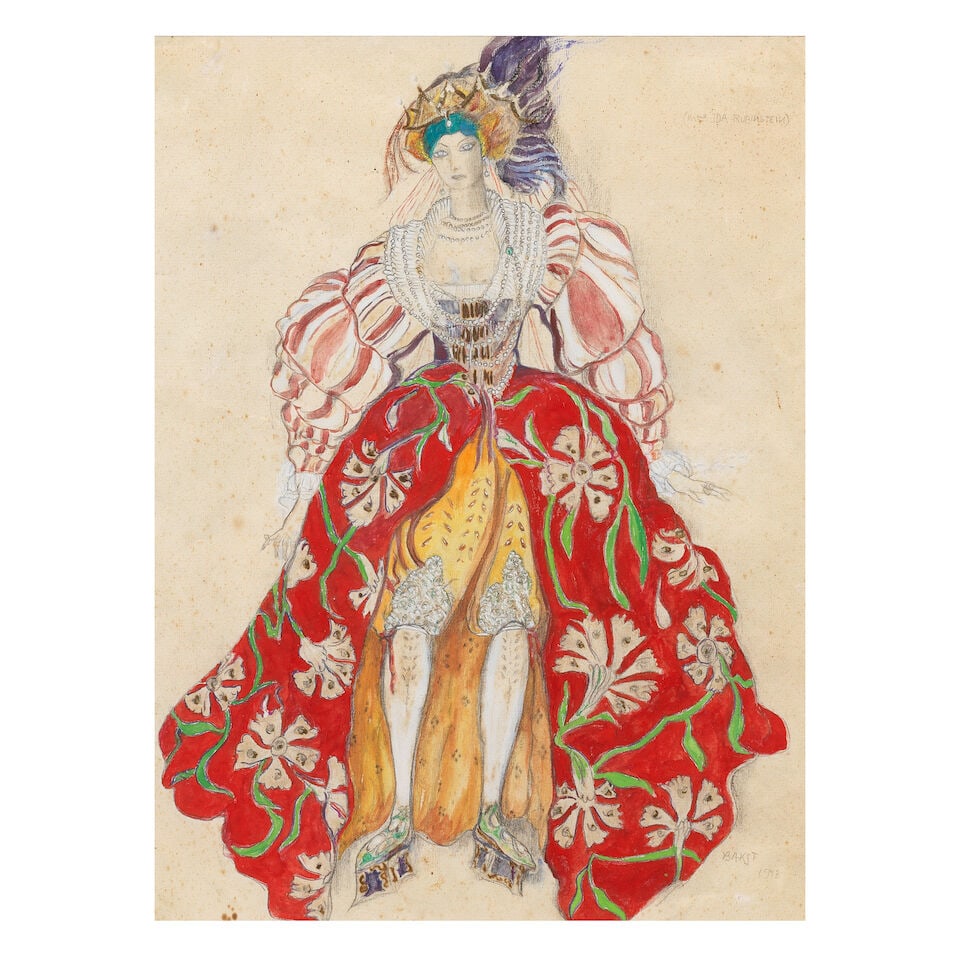 After Leon Bakst Costume for Ida Rubinstein as Potiphar's wife (1 of 3)
