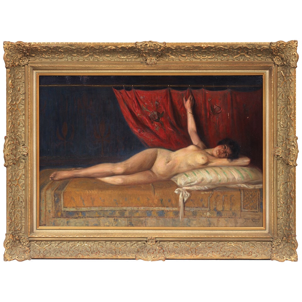 Frederick Vezin (American, 1859-1907) Reclining female nude - 2