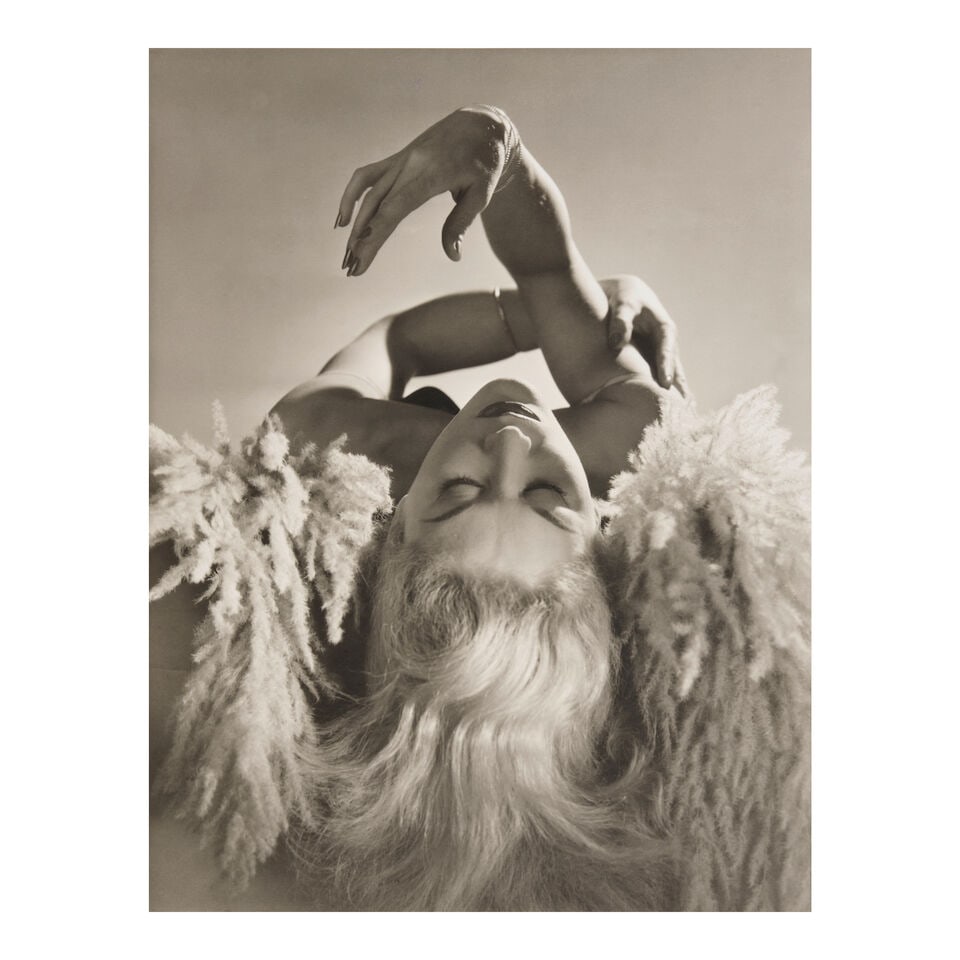 Horst P. Horst (1906-1999); Lisa, Hair;: Horst P. Horst (1906-1999) Lisa, Hair, 1939 Platinum palladium print, printed later; signed and titled in pencil on the reverse, the photographer's blindstamp in the margin. 19 1/16 x 14 5/8 in. (48.4